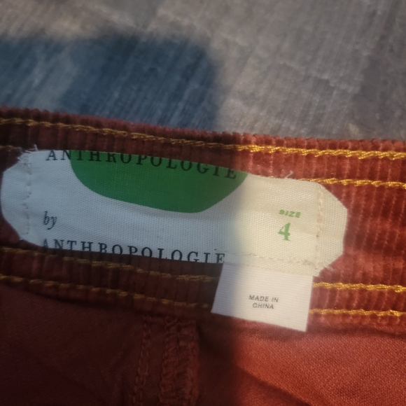 Anthropologie Corduroy Button up skirt size 4 - Picture 4 of 8
